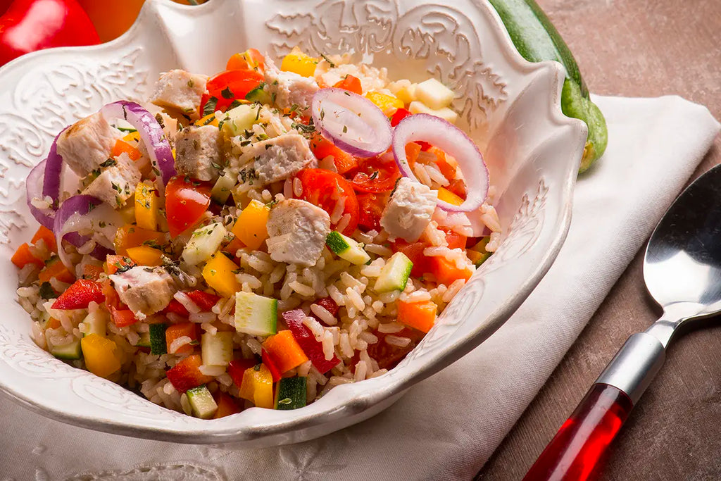 Rice salad, a quick and tasty summer recipe