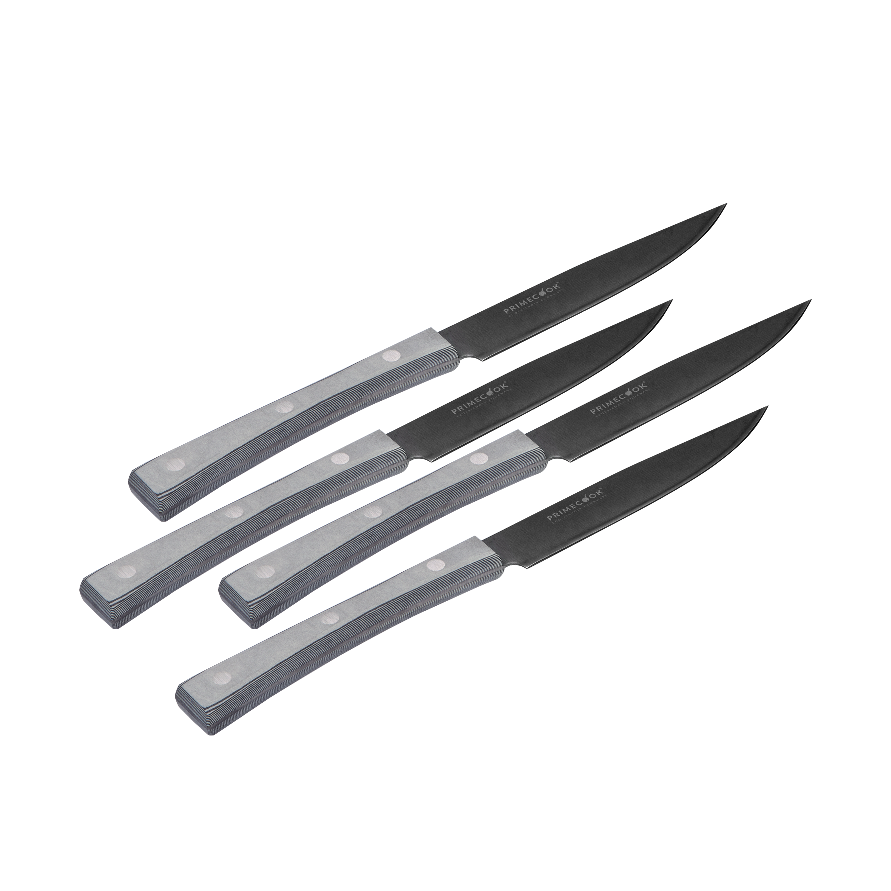 Set of 4 Narrow Steak Sharp Knives 5" with Paperstone Handle