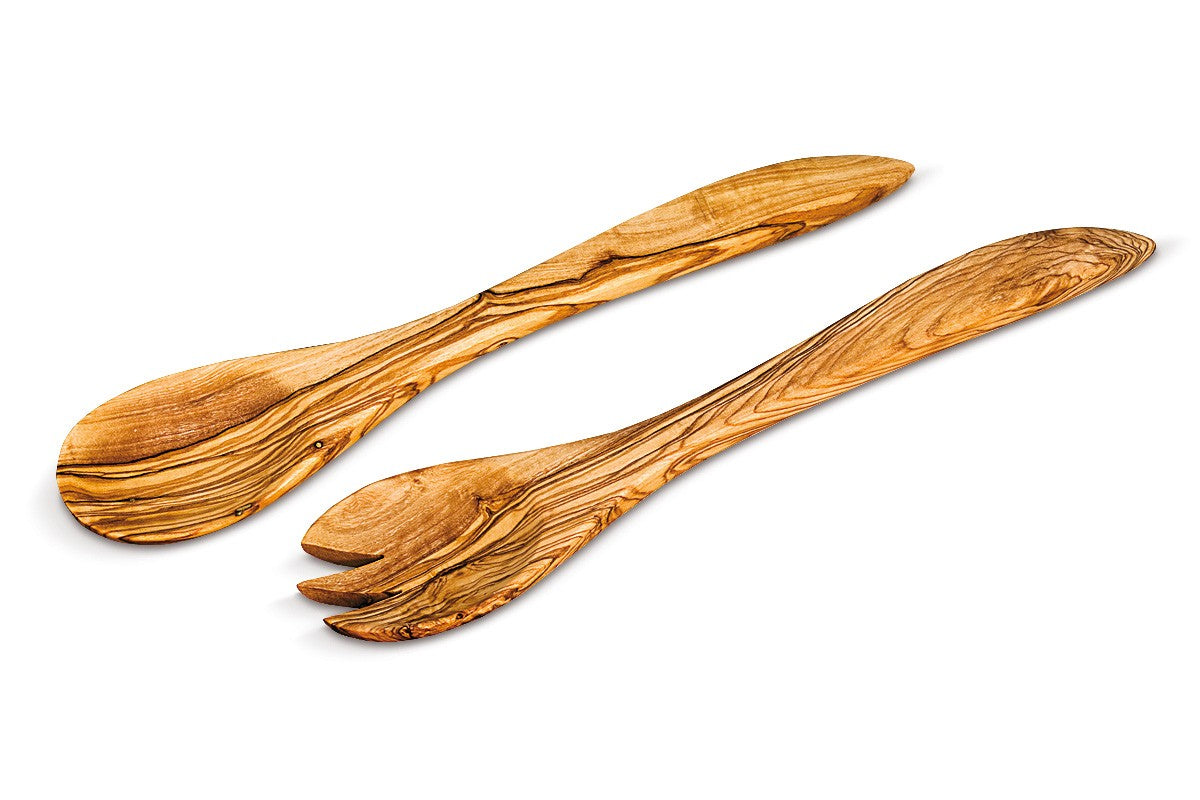 Olive Wood Small Large Cutlery cm 28x6.5